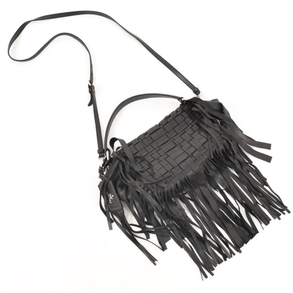 Prada Handbags - ❌SOLD❌Authentic PRADA Lace Leather Shoulder Bag